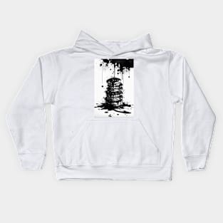 A Stack of Inky Pancakes Kids Hoodie